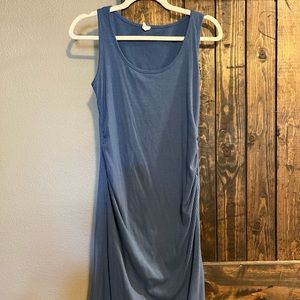 COPY - PINK BLUSH Blue Ribbed Maternity Bodycon Dress